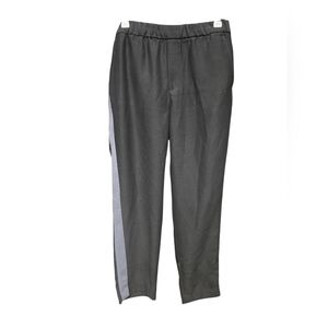 Banana Republic Elastic Waist Track Pants Sz. M Black with Grey Stripe